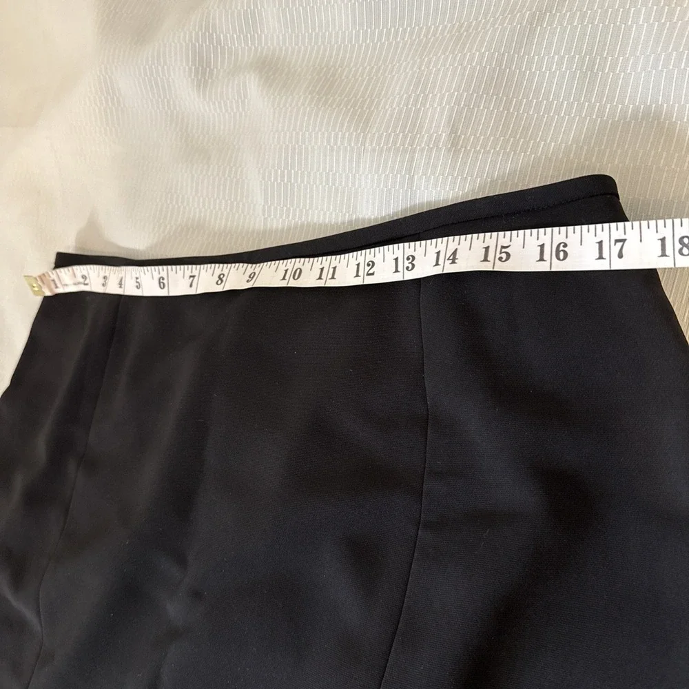 Le Suit Skirt Womens 14 Black Midi Lined Straight Pencil Office Career Casual